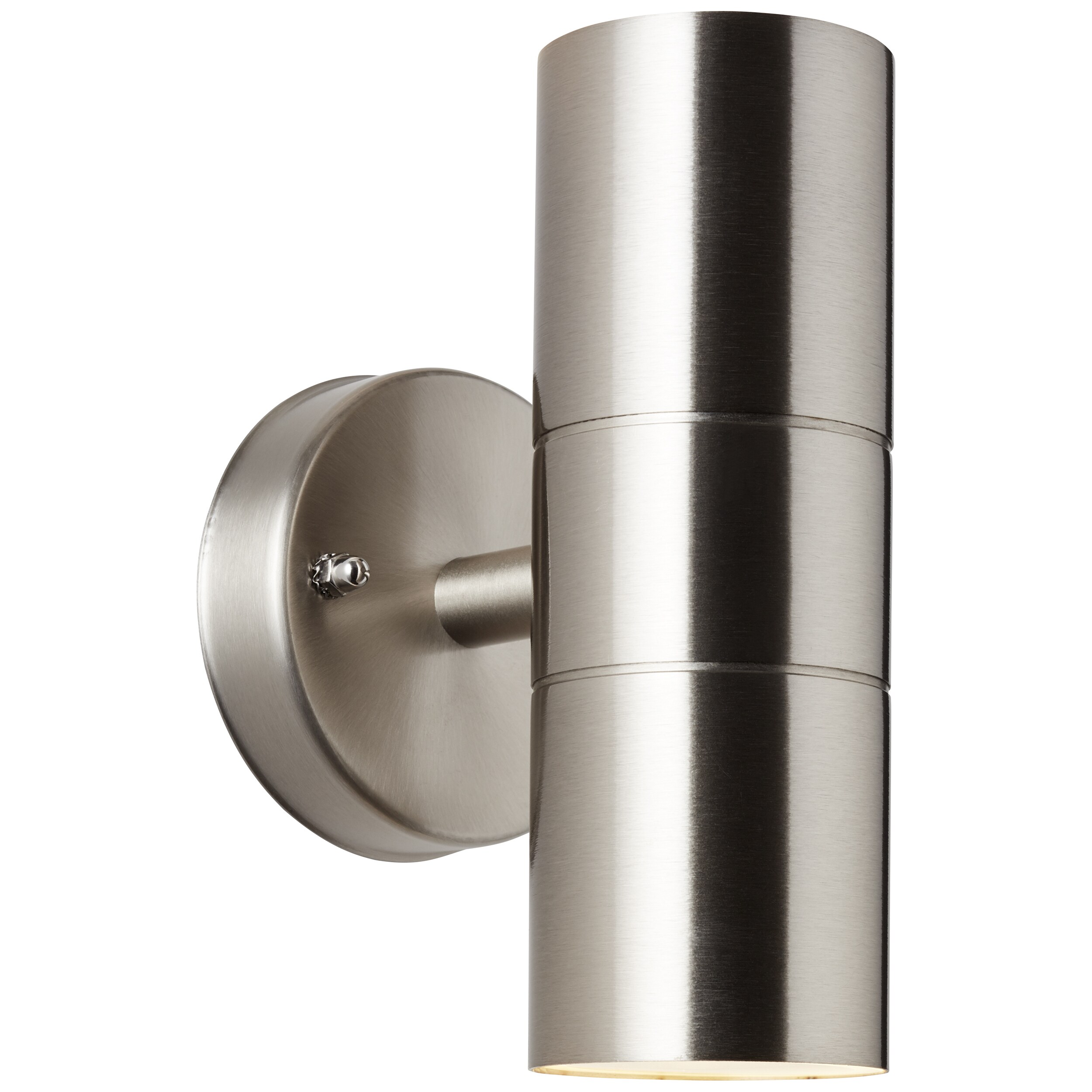 Brilliant Wandleuchte Jandy 90966A82 Au&szlig;enbereich Metall/Glas Outdoor Wand edelstahl - ohne Leuchtmittel 