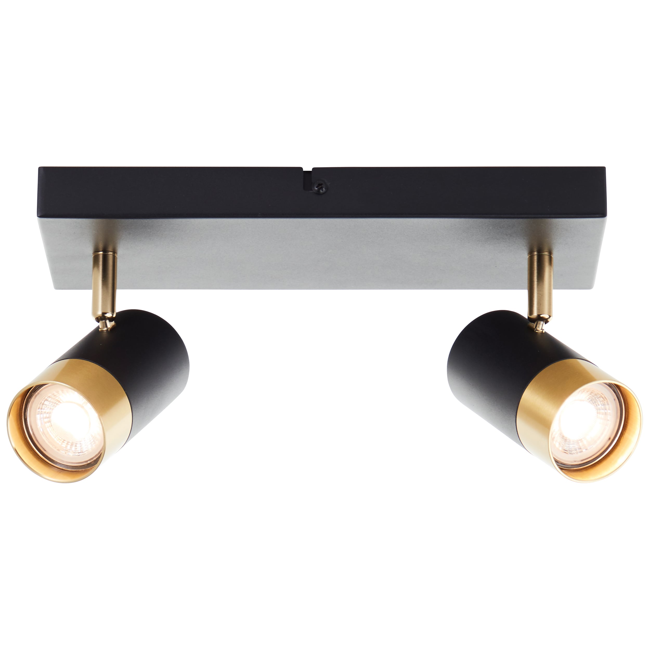 BRILLIANT Deckenstrahler Vigolo LED Deckenspot, 33x15cm, 2x GU10, 350lm, 3000K, dimmbar, schwarz gold 