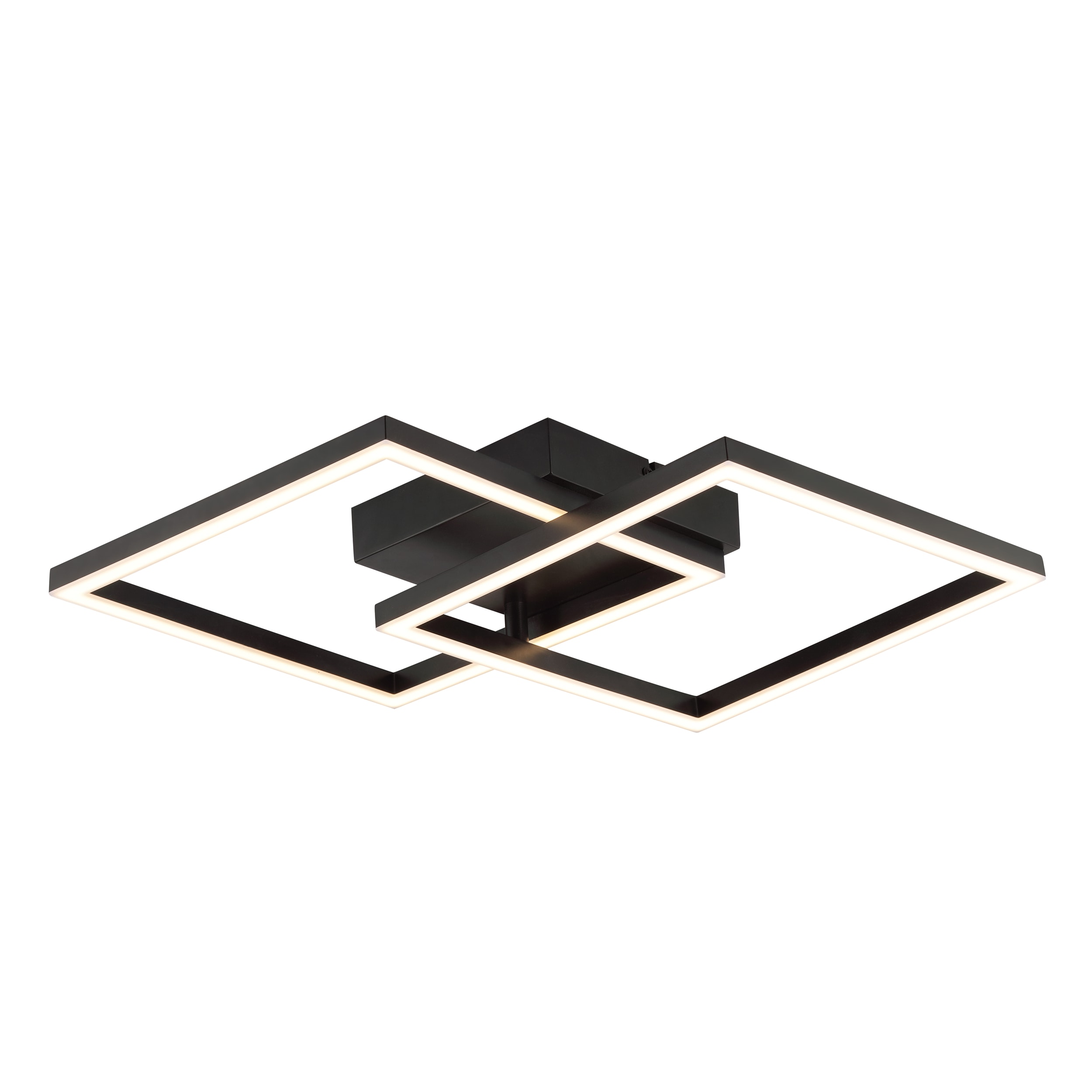 BRILLIANT Deckenleuchte Kaleo LED, 40,5&times;40,5 cm, 2400 lm, 3000 K, Metall, schwarz 