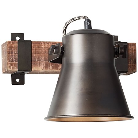 BRILLIANT Lampe Plow Wandspot schwarz stahl | 1x A60, E27, 10W, geeignet  für Normallampen (nicht enthalten) | Kopf schwenkbar bei Marktkauf online  bestellen