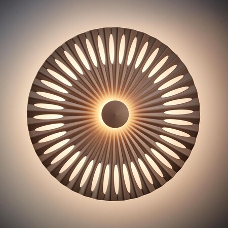12W bestellen Lampe 32cm Backlight an Wand | 3000K) LED bei (1282lm, 1x Wandleuchte Dekoratives Marktkauf LED Phinx | oder online BRILLIANT Decke integriert, braun/Kaffee