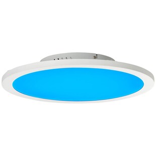 BRILLIANT Lampe Abie LED Deckenaufbau-Paneel 40cm weiß | 1x 24W LED integriert, (1900lm, 2700-6200K) | Mit Fernbedienung steuerbar 