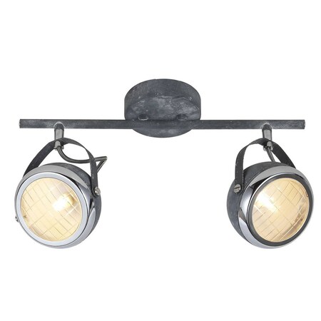 BRILLIANT Lampe 2flg für Spotrohr | geeignet schwenkbar online (nicht G9, Rider bei bestellen Köpfe Stiftsockellampen 33W, enthalten) 2x QT14, | grau Marktkauf Beton
