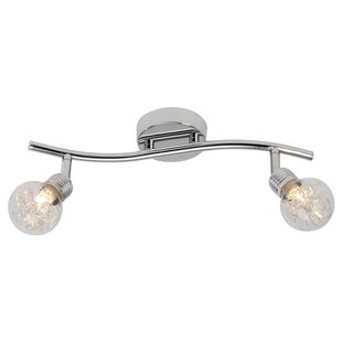 BRILLIANT Lampe Bulb Spotrohr 2flg chrom | 2x QT14, G9, 28W, geeignet für Stiftsockellampen (nicht enthalten) | Köpfe schwenkbar 