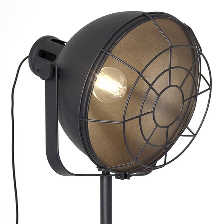enthalten) A60, 60W, bei Fußschalter Mit Normallampen online BRILLIANT schwarz bestellen Lampe Gitter (nicht Standleuchte | geeignet E27, 39cm für 1x | Jesper Marktkauf