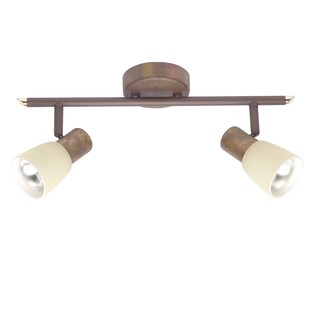 BRILLIANT Lampe Luca Spotrohr 2flg altkupfer/champagner | 2x R50, E14, 40W, geeignet für Reflektorlampen (nicht enthalten) | Köpfe schwenkbar 