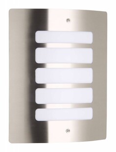 BRILLIANT Lampe Todd Außenwandleuchte edelstahl | 1x A60, E27, 60W, geeignet für Normallampen (nicht enthalten) | IP-Schutzart: 44 - spritzwassergeschützt 