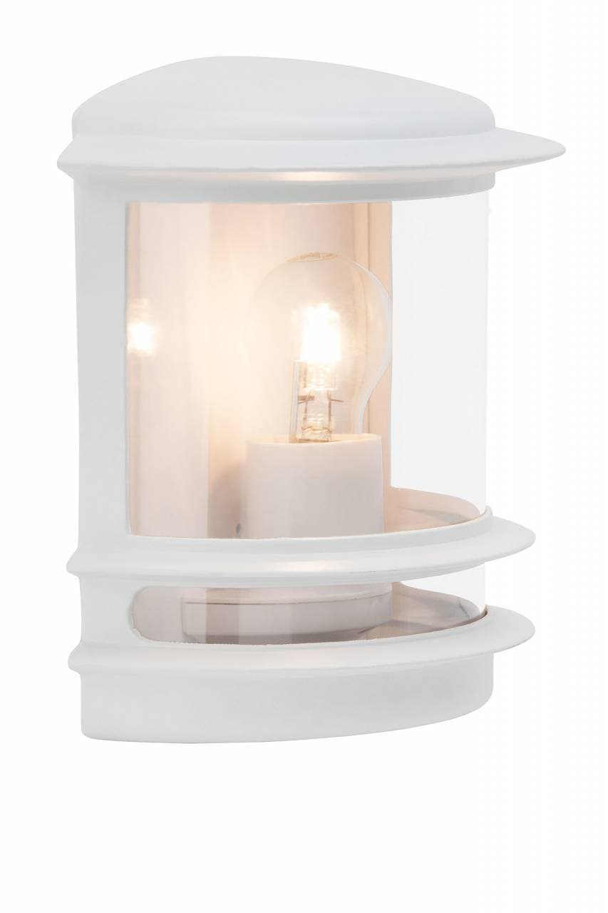 BRILLIANT Lampe Hollywood Au&szlig;enwandleuchte wei&szlig; | 1x A60, E27, 60W, geeignet f&uuml;r Normallampen (nicht enthalten) | IP-Schutzart: 44 - spritzwassergesch&uuml;tzt 