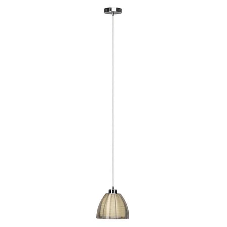 BRILLIANT Lampe Relax Pendelleuchte 20cm chrom/weiß | 1x A60, E27, 60W, geeignet für Normallampen (nicht enthalten) | In der Höhe einstellbar / Kabel kürzbar 