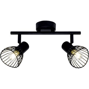 BRILLIANT Lampe Elhi Spotrohr 2flg schwarz | 2x D45, E14, 40W, geeignet für Tropfenlampen (nicht enthalten) | Köpfe schwenkbar 