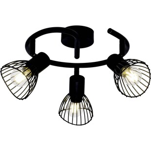 BRILLIANT Lampe Elhi Spotspirale 3flg schwarz | 3x D45, E14, 40W, geeignet für Tropfenlampen (nicht enthalten) | Köpfe schwenkbar 