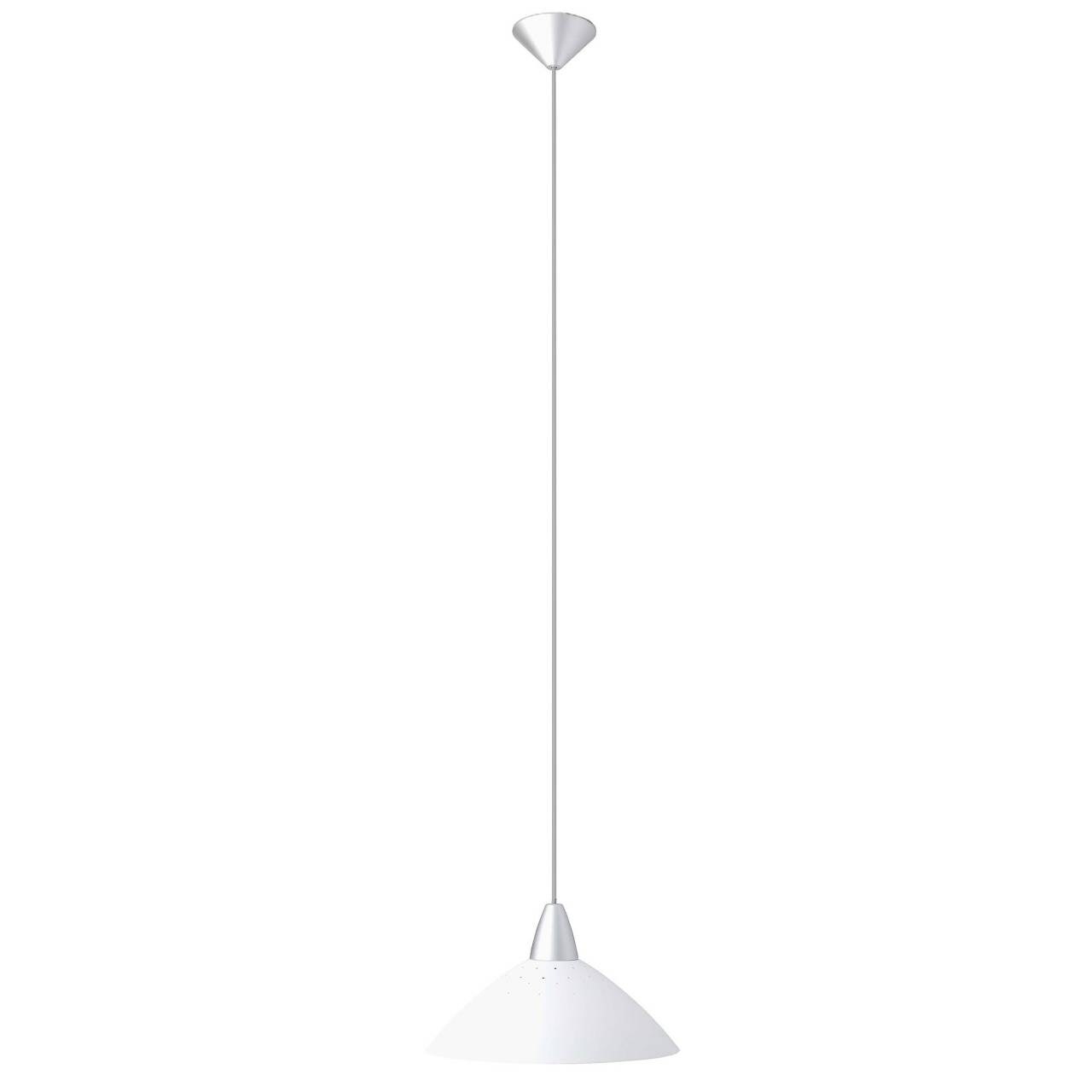 BRILLIANT Lampe Logo Pendelleuchte 35cm wei&szlig; | 1x A60, E27, 60W, geeignet f&uuml;r Normallampen (nicht enthalten) | In der H&ouml;he einstellbar / Kabel k&uuml;rzbar 