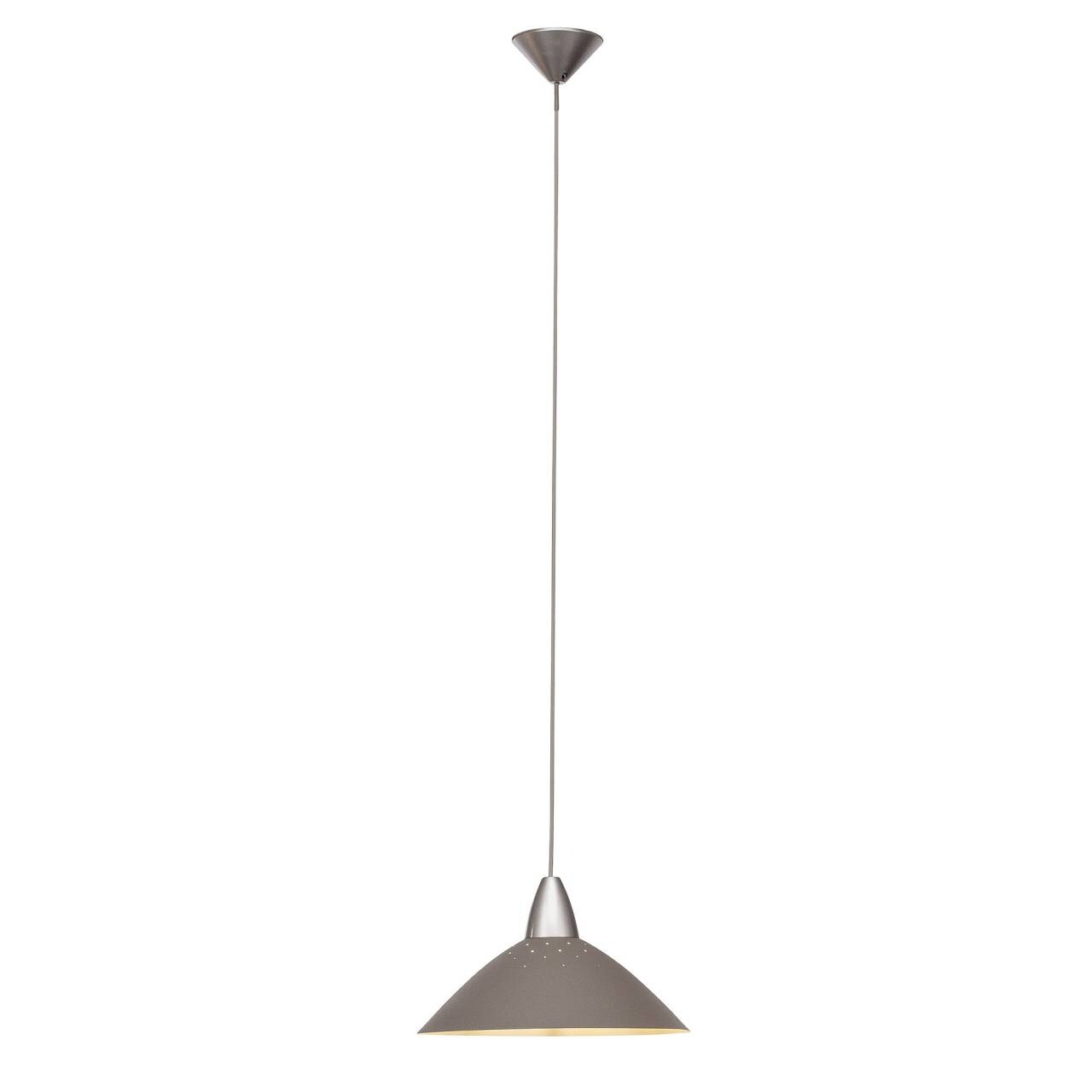 BRILLIANT Lampe Logo Pendelleuchte 35cm titan | 1x A60, E27, 60W, geeignet f&uuml;r Normallampen (nicht enthalten) | In der H&ouml;he einstellbar / Kabel k&uuml;rzbar 