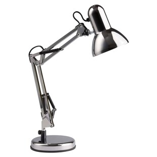 BRILLIANT Lampe Henry Tischleuchte chrom | 1x A60, E27, 28W, geeignet für Normallampen (nicht enthalten) | Mit Schnurzwischenschalter 