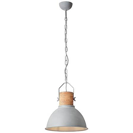 BRILLIANT Lampe Frida Pendelleuchte 39cm beton/holz | 1x A60, E27, 60W,  geeignet für Normallampen (nicht enthalten) | Kette ist kürzbar bei  Marktkauf online bestellen