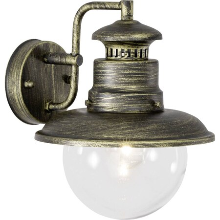 BRILLIANT Lampe Artu Außenwandleuchte hängend schwarz gold | 1x A60, E27,  60W, geeignet für Normallampen (nicht enthalten) | IP-Schutzart: 44 -  spritzwassergeschützt bei Marktkauf online bestellen