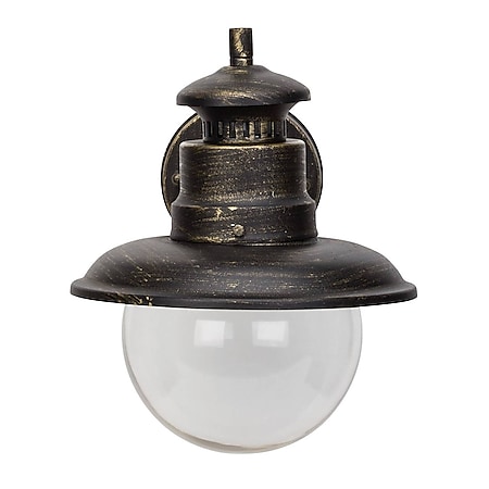 BRILLIANT Lampe Artu Außenwandleuchte hängend schwarz gold | 1x A60, E27,  60W, geeignet für Normallampen (nicht enthalten) | IP-Schutzart: 44 -  spritzwassergeschützt bei Marktkauf online bestellen