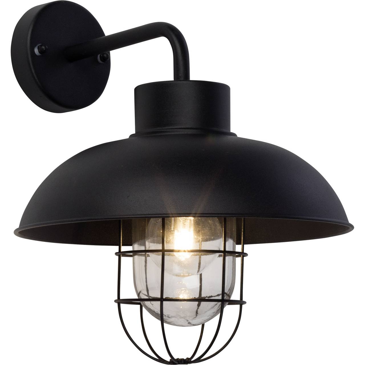 BRILLIANT Lampe Portland Au&szlig;enwandleuchte h&auml;ngend schwarz | 1x A60, E27, 60W, geeignet f&uuml;r Normallampen (nicht enthalten) | IP-Schutzart: 44 - spritzwassergesch&uuml;tzt 