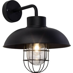 BRILLIANT Lampe Portland Außenwandleuchte hängend schwarz | 1x A60, E27, 60W, geeignet für Normallampen (nicht enthalten) | IP-Schutzart: 44 - spritzwassergeschützt 