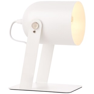 BRILLIANT Lampe Yan Tischleuchte 29cm weiß | 1x A60, E27, 30W, geeignet für Normallampen (nicht enthalten) | Mit Schnurzwischenschalter 