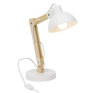 BRILLIANT Lampe Moda Tischleuchte weiß | 1x A60, E27, 25W, geeignet für Normallampen (nicht enthalten) | Mit Schnurzwischenschalter 