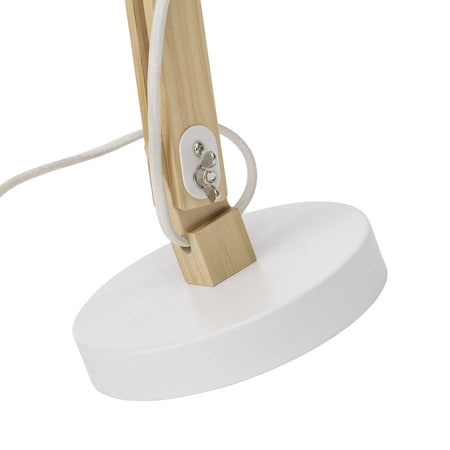 Normallampen Lampe bei online 1x | enthalten) geeignet Moda BRILLIANT Mit Marktkauf (nicht Schnurzwischenschalter bestellen Tischleuchte weiß 25W, | E27, A60, für