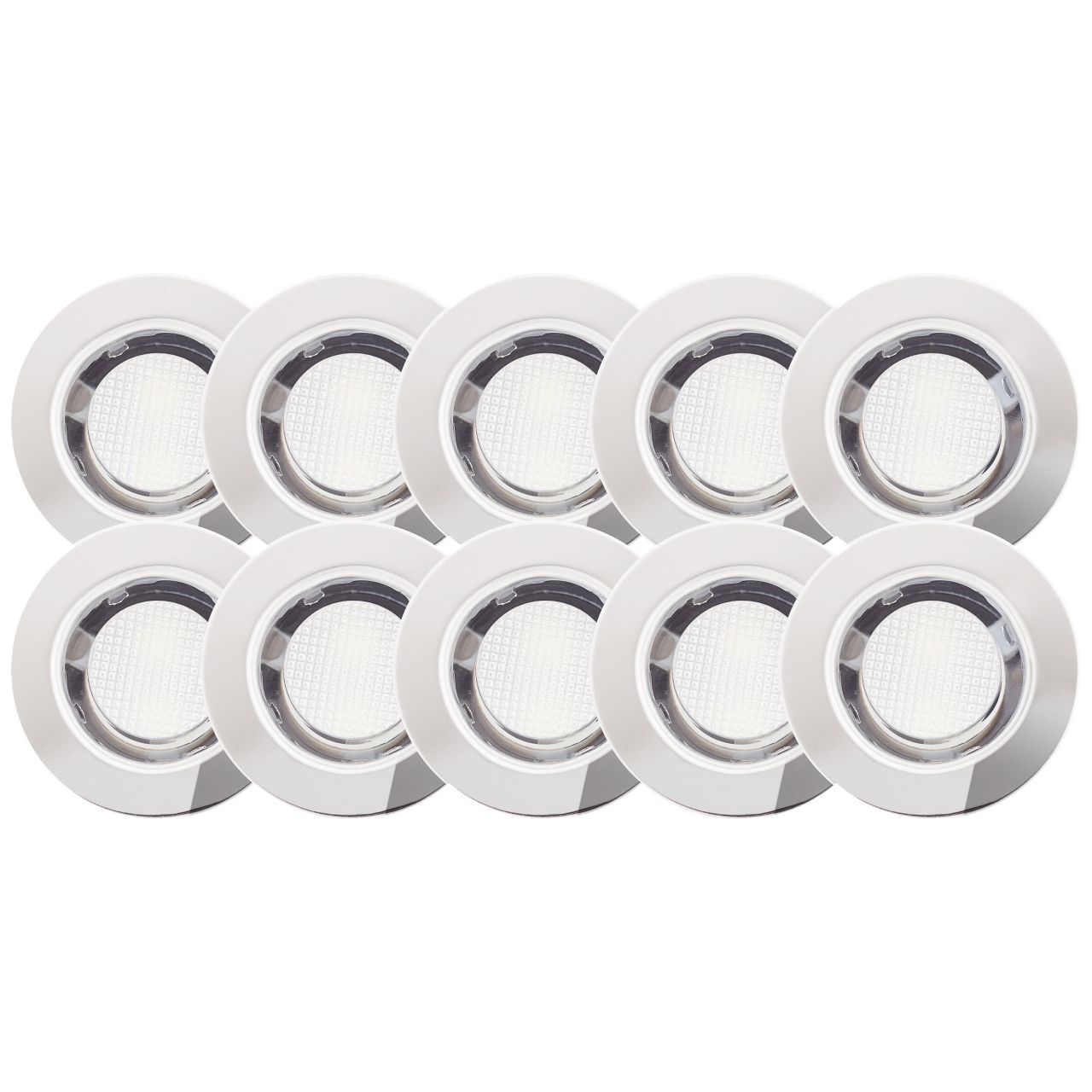 BRILLIANT Lampe Cosa 30 LED Einbauleuchtenset 10 St&uuml;ck edelstahl/kaltwei&szlig; | | IP-Schutzart: 44 - spritzwassergesch&uuml;tzt 