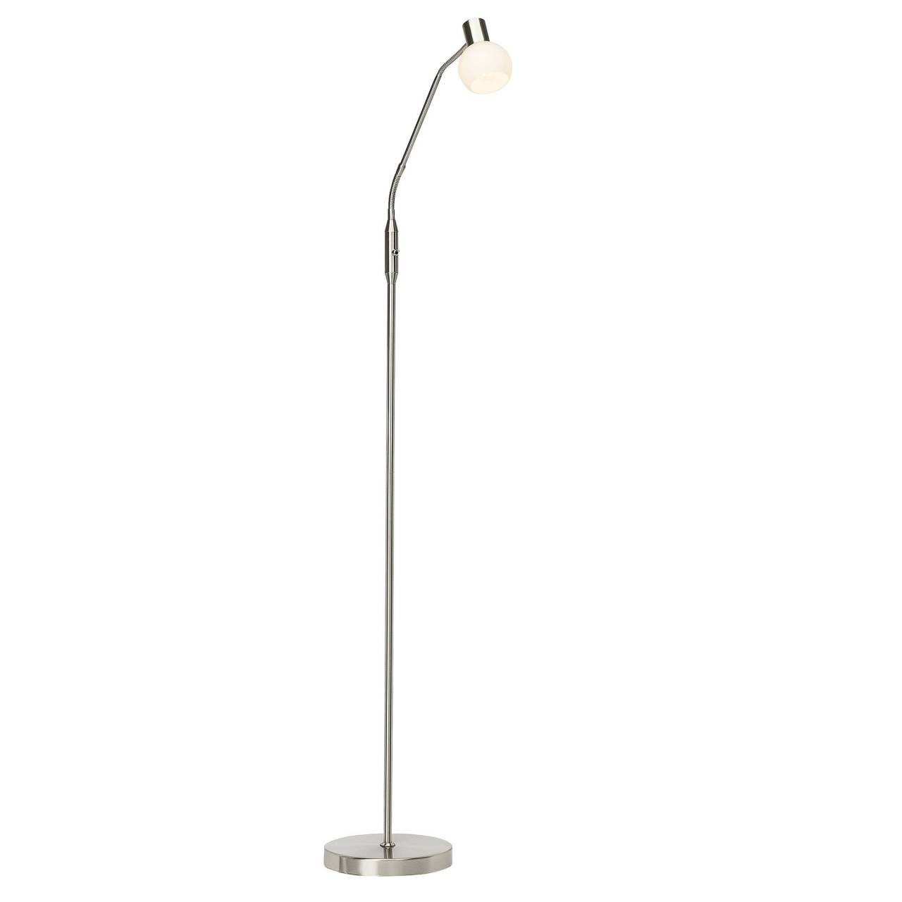 BRILLIANT Lampe Philo LED Standleuchte 1flg eisen/weiß 1x LED-D45 , E14 , 4W LED-Tropfenlampe inklusive , (450lm , 2700K) Mit Kippschalter