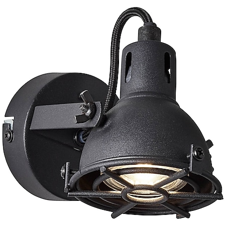BRILLIANT Lampe Jesper LED Wandspot schwarz korund | 1x LED-PAR51, GU10, 5W  LED-Reflektorlampe inklusive, (380lm, 3000K) | Kopf schwenkbar bei  Marktkauf online bestellen