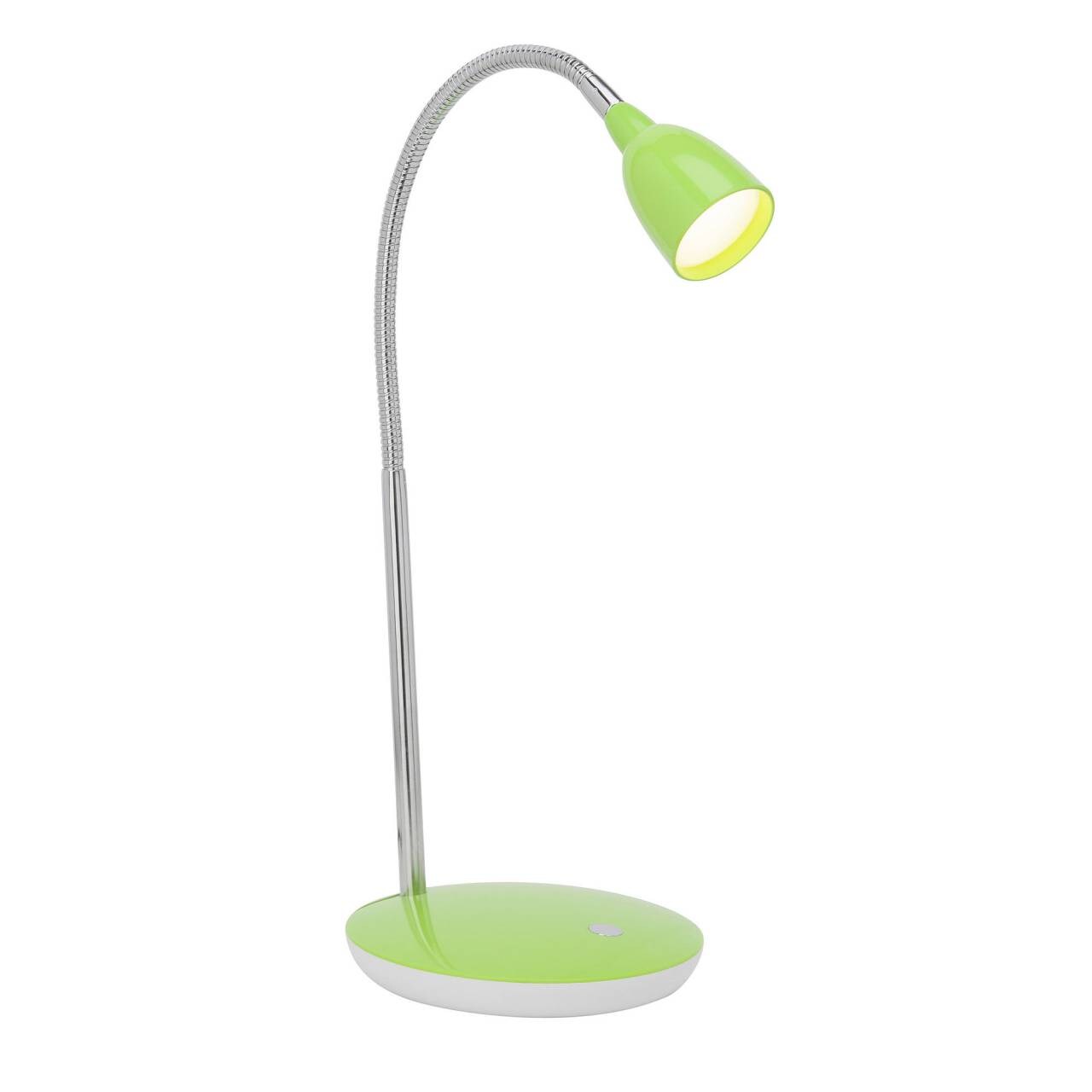 BRILLIANT Lampe Anthony LED Tischleuchte eisen/gr&uuml;n | 1x 2.4W LED integriert, (200lm, 3000K) | Mit Druckschalter an der Basis 