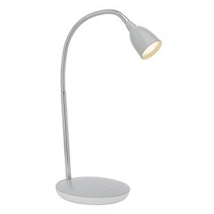 BRILLIANT Lampe Anthony LED Tischleuchte titan | 1x 2.4W LED integriert, (200lm, 3000K) | Mit Druckschalter an der Basis 