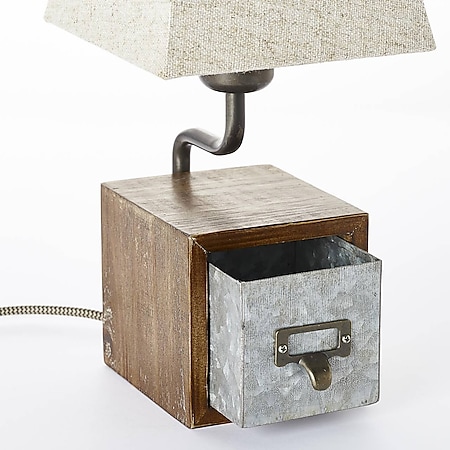 BRILLIANT Lampe Casket Tischleuchte zink antik/beige | 1x A60, E27, 25W,  geeignet für Normallampen (nicht enthalten) | Mit Schnurzwischenschalter  bei Marktkauf online bestellen