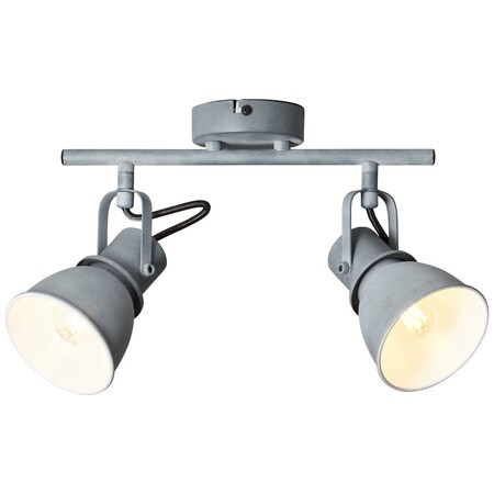 Köpfe grau | online enthalten) bestellen bei E14, | D45, (nicht Spotrohr BRILLIANT geeignet Beton 2x Tropfenlampen 25W, Bogart für schwenkbar Lampe 2flg Marktkauf