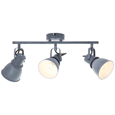 BRILLIANT Lampe Bogart Spotrohr 3flg grau Beton | 3x D45, E14, 25W, geeignet  für Tropfenlampen (nicht enthalten) | Köpfe schwenkbar bei Marktkauf online  bestellen