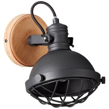 Emma bei schwarz bestellen E14, korund Lampe | Wandspot enthalten) schwenkbar für Marktkauf Kopf 1x D45, | BRILLIANT Tropfenlampen (nicht online geeignet 25W,