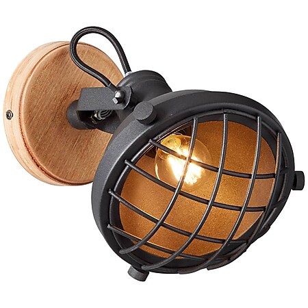 BRILLIANT Lampe Emma Wandspot schwarz korund | 1x D45, E14, 25W, geeignet  für Tropfenlampen (nicht enthalten) | Kopf schwenkbar bei Marktkauf online  bestellen