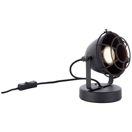 BRILLIANT Lampe Carmen Tischleuchte schwarz korund | 1x PAR51, GU10, 28W,  geeignet für Reflektorlampen (nicht enthalten) | Mit Schnurzwischenschalter  bei Marktkauf online bestellen