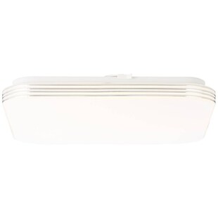 BRILLIANT Lampe Ariella LED Wand- und Deckenleuchte 34x34cm weiß/chrom | 1x 24W LED integriert, (1900lm, 3000K) | Energiesparend und langlebig durch LED-Einsatz 