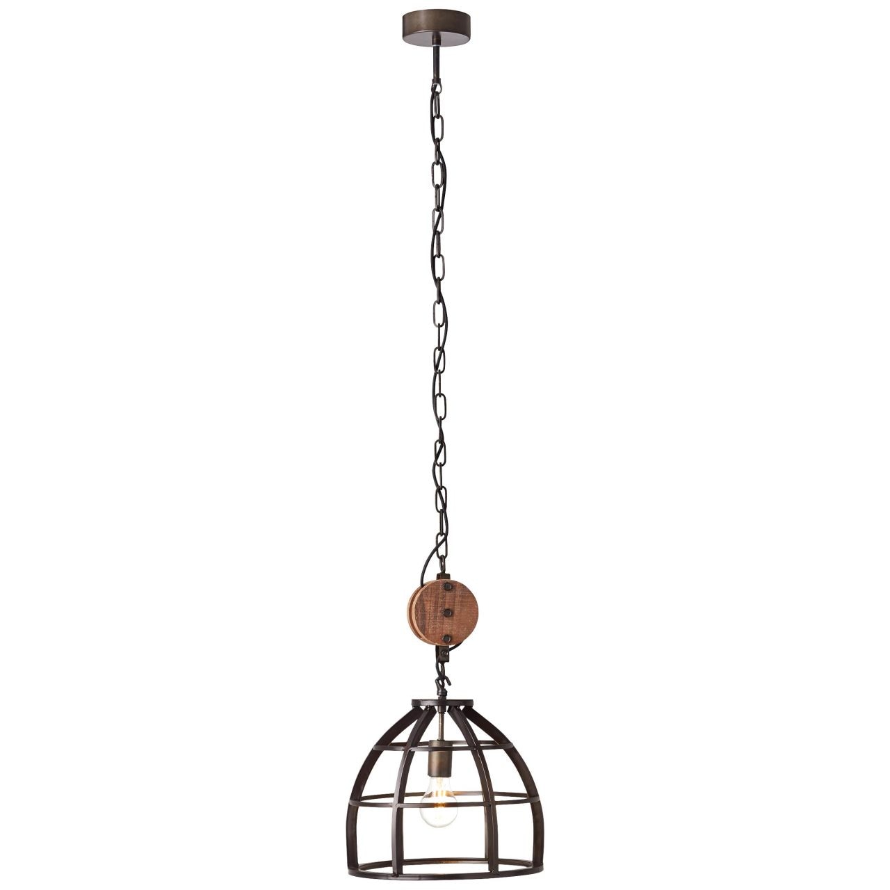 BRILLIANT Lampe Matrix Pendelleuchte 34cm schwarz antik | 1x G95, E27, 60W, geeignet f&uuml;r Normallampen (nicht enthalten) | Kette ist k&uuml;rzbar 