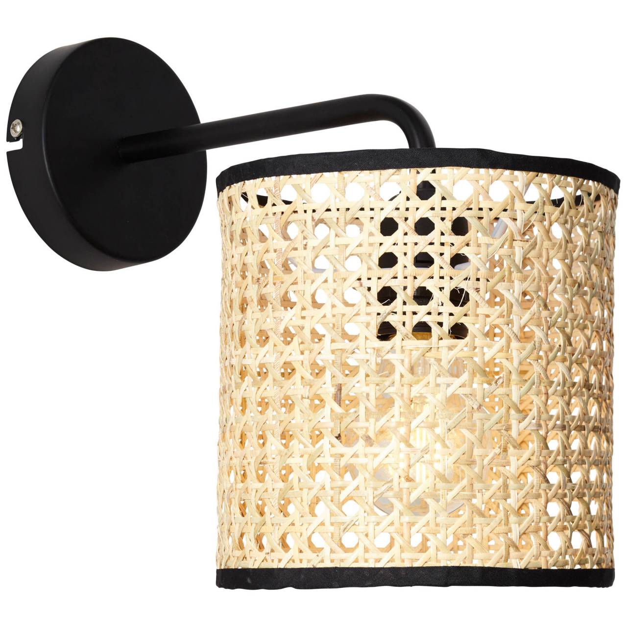 BRILLIANT Lampe Wiley Wandleuchte h&auml;ngend rattan | 1x A60, E27, 60W, geeignet f&uuml;r Normallampen (nicht enthalten) | F&uuml;r LED-Leuchtmittel geeignet 