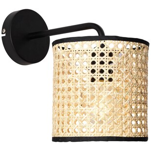 BRILLIANT Lampe Wiley Wandleuchte hängend rattan | 1x A60, E27, 60W, geeignet für Normallampen (nicht enthalten) | Für LED-Leuchtmittel geeignet 