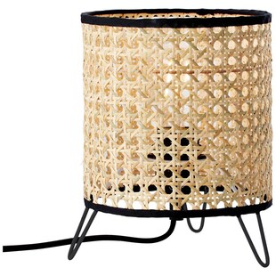 BRILLIANT Lampe Wiley Tischleuchte rattan | 1x A60, E27, 60W, geeignet für Normallampen (nicht enthalten) | Mit Schnurzwischenschalter 