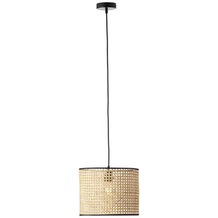 BRILLIANT Lampe Wiley Pendelleuchte 30cm rattan | 1x A60, E27, 60W, geeignet für Normallampen (nicht enthalten) | Kabel kürzbar 