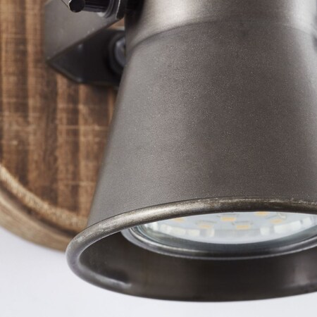 BRILLIANT Lampe bei schwenkbar schwarz bestellen enthalten) hell Reflektorlampen für | (nicht GU10, | Köpfe Wandspot stahl/holz Marktkauf online PAR51, 5W, 1x geeignet Seed