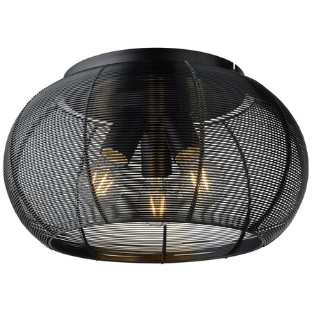 BRILLIANT Lampe Sambo Deckenleuchte 40cm schwarz, 3x A60, E27, 60W,  geeignet für Normallampen (nicht enthalten)