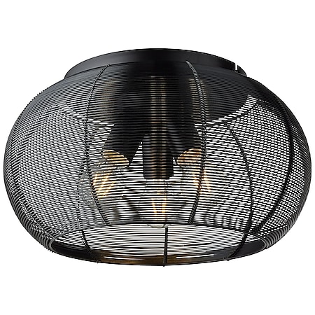 BRILLIANT Lampe Sambo Deckenleuchte 40cm schwarz | 3x A60, E27, 60W, geeignet für Normallampen (nicht enthalten) | Für LED-Leuchtmittel geeignet 