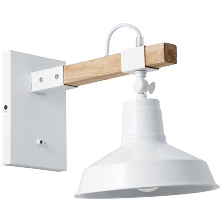 BRILLIANT Lampe Hank 1x bestellen Kippschalter E27, weiß | Normallampen bei Marktkauf für online 40W, (nicht hängend Wandleuchte Mit A60, hochglanz enthalten) geeignet 