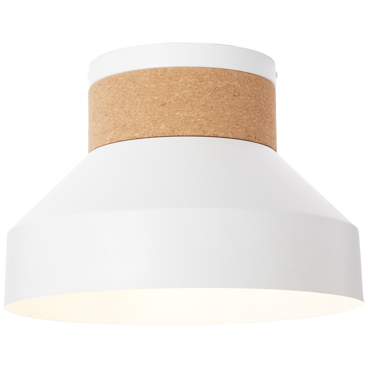 BRILLIANT Lampe Moka Deckenleuchte wei&szlig; matt/braun | 1x A60, E27, 60W, geeignet f&uuml;r Normallampen (nicht enthalten) | F&uuml;r LED-Leuchtmittel geeignet 