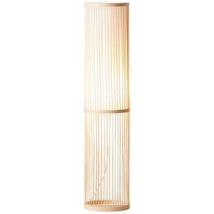 BRILLIANT Lampe Nori Standleuchte 1flg natur/weiß | 1x A60, E27, 40W, geeignet für Normallampen (nicht enthalten) | Mit Fußschalter 