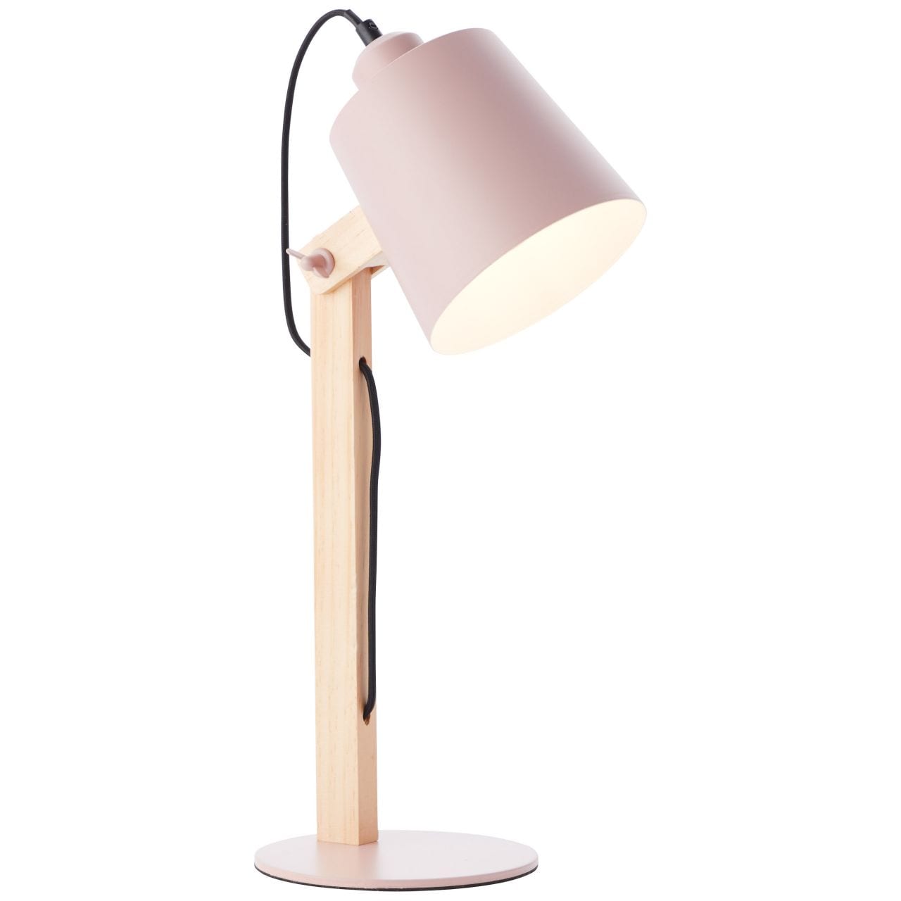 BRILLIANT Lampe Swivel Tischleuchte rosa matt | 1x A60, E27, 30W, geeignet f&uuml;r Normallampen (nicht enthalten) | Mit Schnurzwischenschalter 